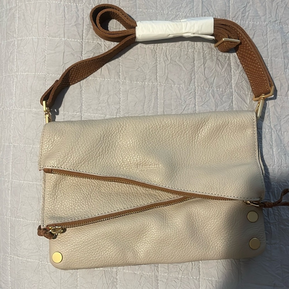 Hammit mixed media cross body bag / clutch combination